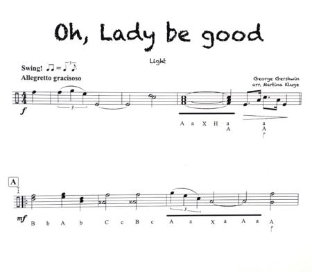 George Gershwin für Steirische Harmonika - Summertime, Martina Kluge, Steirische Harmonika, Griffschrift, Spielheft, Soloband, leicht-mittelschwer, ​Harmonika Noten, Beispielseite
