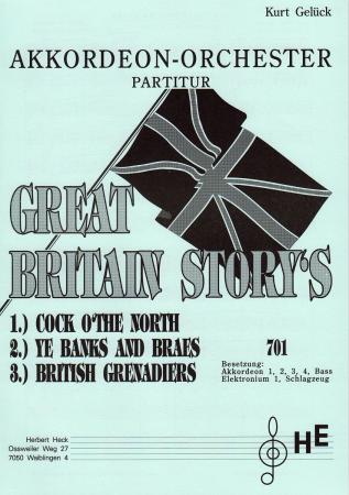 Great Britain Stories, Kurt Gelück, Mittelstufe, Akkordeonorchester, mittelschwer, Suite in 3 Sätzen, Originalkomposition, Wertungsstück, Wettbewerbsliteratur, Akkordeon Noten, Originalmusik