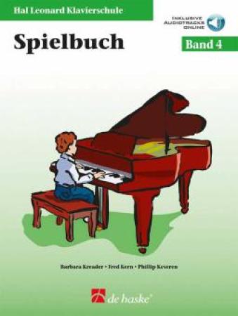 Hal Leonard Klavierschule - Spielbuch 4, Barbara Kreader, Fred Kern, Philip Keveren, Mona Rejino, Klavier, mit Online-Audio, Spielheft, Soloband, Einstieg ins Klavierspiel, sehr leicht, Klavier spielen lernen, Klavier Noten, Cover