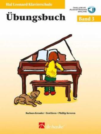 Hal Leonard Klavierschule - Übungsbuch 3, Barbara Kreader, Fred Kern, Philip Keveren, Mona Rejino, Klavier, Online-Audio zum Mitspielen, Schulwerk, Lehrwerk, Einstieg ins Klavierspiel, sehr leicht, Klavier spielen lernen, Klavier Noten, Cover