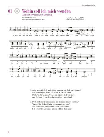 Hallelujah, Musikalische Messgestaltung mit der Steirischen Harmonika, Rudolf Ostermann, Griffschrift, Messe, Gottesdienst, Kirchenlieder, Gotteslob, Spielheft, Soloband, mittelschwer-schwer, ​inkl. Audio-CD, Harmonika Noten, Notenbeispiel