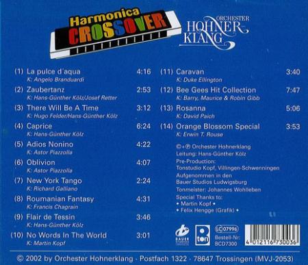 Harmonica Crossover, Hans-Günther Kölz, Orchester Hohnerklang Trossingen, Bauer Studios Ludwigsburg, Label Chaos, Rock, Pop, Classics, Folk, Tango
