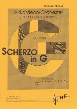 Scherzo in G, Akkordeonorchester, Thomas Eckberg, Originalkomposition, Originalmusik, Wertungsstück, Wettbewerbsliteratur, Mittelstufe, leicht-mittelschwer, Akkordeon Noten