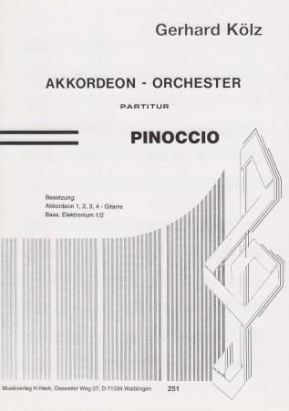 Pinoccio, Gerhard Kölz, Akkordeonorchester, Schülerorchester, Foxtrott, Originalkomposition, Originalmusik, sehr leicht, erste Schritte im Orchester, Anfänger, Akkordeon Noten, erste Orchesterstücke