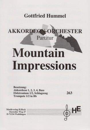 Mountain Impressions, Gottfried Hummel, Akkordeonorchester, Slow-Rock, mittelschwer, Originalkomposition, Akkordeon-Solisten, Bläser in Bb, Notenblätter, Originalmusik, Akkordeon Noten