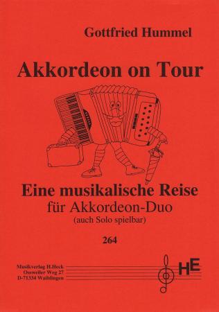 Akkordeon on Tour, Gottfried Hummel, Akkordeon-Duo, Akkordeon-Solo, Duo-Band, Spielheft, leicht-mittelschwer, Akkordeon Noten