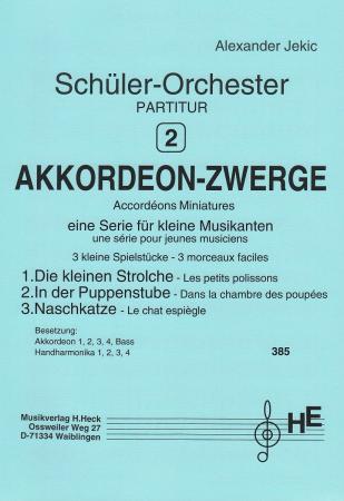 Akkordeon-Zwerge 2, Alexander Jekic, Akkordeonorchester, Schülerorchester, sehr leicht, Anfänger, erste Schritte, Originalkomposition, Originalmusik, Akkordeon Noten