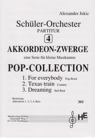 Akkordeon-Zwerge 4, Alexander Jekic, Akkordeonorchester, Schülerorchester, Pop-Collection, leicht, Anfänger, erste Schritte, Originalkomposition, Originalmusik, Akkordeon Noten