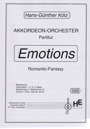 Emotions, Hans-Günther Kölz, Oberstufe, Akkordeonorchester, Romantic-Fantasy-Komposition, mittelschwer-schwer, Akkordeon Noten, Originalmusik, Originalkomposition