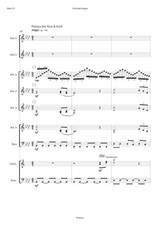 Himmelstreppe, Helmut Quakernack, Akkordeon-Orchester, Originalkomposition, Originalmusik, Landmarke, Kunstwerk, Halde, Ruhrgebiet, schwer, Oberstufe, Akkordeon Noten, Blick in die Noten