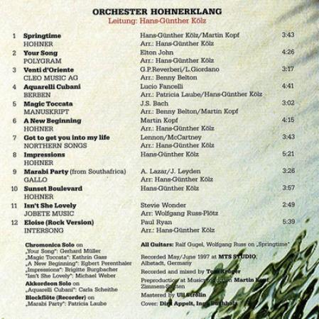 Impressions, Hans-Günther Kölz, Orchester Hohnerklang Trossingen, Rock, Pop, Classics