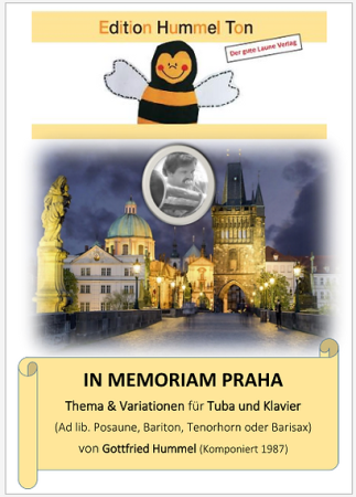 In memoriam Praha, Gottfried Hummel, Kammermusik-Komposition, Tuba, Klavier, Thema und Variationen, mittelschwer, Kammermusik Noten, Cover