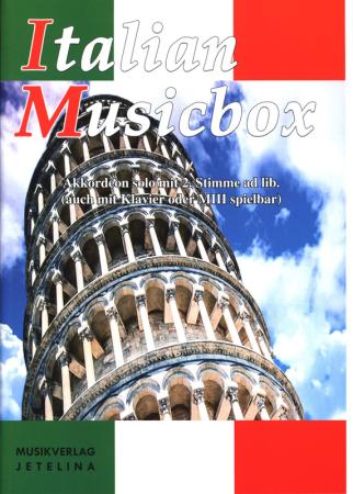 Italian Musicbox, Gottfried Hummel, Akkordeon Solo, MII, MIII, Klavier, Keyboard, mit 2. Stimme, Spielheft, Soloband, italienische Volksweisen, Tarantella, leicht-mittelschwer, Akkordeon Noten