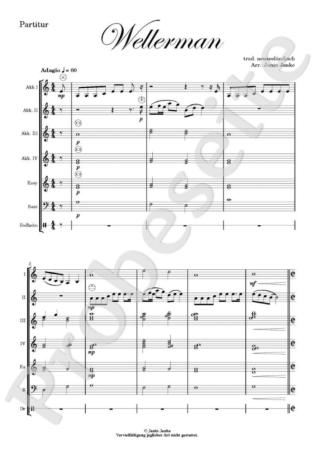Wellerman, Janin Janke, Akkordeon-Orchester, Akkordeon-Ensemble, Traditional aus Neuseeland, alte neuseeländische Melodie, Folklore, mittelschwer, Easy-Stimme, Akkordeon Noten, Notenbeispiel