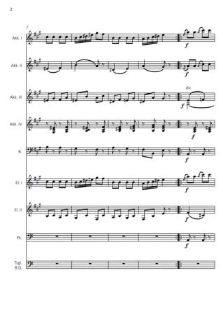 Bijoux-Polka, Johann Strauss, Tanja Geschwind, Akkordeon-Orchester, Polka française, mittelschwer-schwer, Akkordeon Noten, Probeseite
