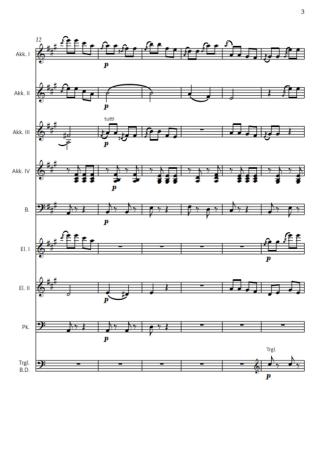 Bijoux-Polka, Johann Strauss, Tanja Geschwind, Akkordeon-Orchester, Polka française, mittelschwer-schwer, Akkordeon Noten, Beispielseite