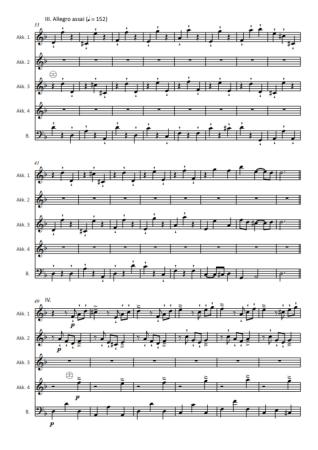 Besessenheit, Antonio Vivaldi, Johnny E. Mundelius, Akkordeon-Ensemble, Akkordeon-Quintett, mittelschwer bis schwer, Akkordeon Noten, Probeseite