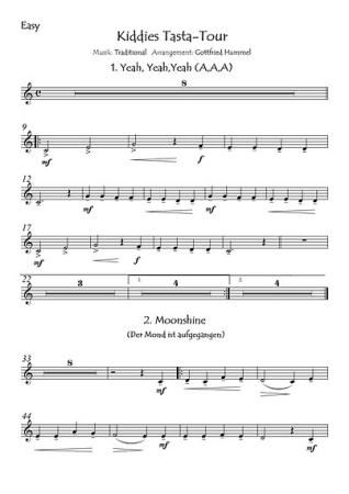 Kiddies Tasta-Tour, Gottfried Hummel, Akkordeon-Orchester, Suite in 3 Sätzen, Easystimme, Kiddystimme, leicht, Akkordeon Noten, Beispielseite
