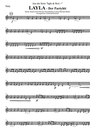 LAYLA, Sommerhit 2022, Dennis Geist, Thomas Wendt, Robin Leutner, Michael Müller, Gottfried Hummel, Akkordeon-Orchester, Partymusik, Mallorca, Malle, Festzelt, Easystimme, Kiddystimme, leicht-mittelschwer, Akkordeon Noten, Easystimme
