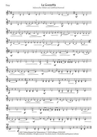 La Gozzetta, Gottfried Hummel, Akkordeonorchester, italienischer Walzer, musikalische Erinnerung, Toskana, Easy-Stimme, Kiddy-Stimme, leicht-mittelschwer, Akkordeon Noten, Probeseite