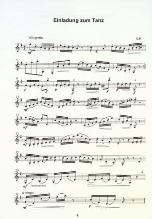 Miniaturen für Klarinette, Siegfried Pfeifer, Spielheft, Klarinette Solo, Soloband, Soloheft, 17 Spielstücke, Tänze, Variationen, Rock, Blues, Swing, leicht-mittelschwer, Klarinetten Noten, Einblick ins Heft