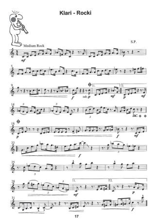 Miniaturen für Klarinette, Siegfried Pfeifer, Spielheft, Klarinette Solo, Soloband, Soloheft, 17 Spielstücke, Tänze, Variationen, Rock, Blues, Swing, leicht-mittelschwer, Klarinetten Noten, Beispielseite