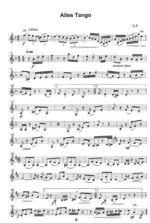 Miniaturen für Klarinette, Siegfried Pfeifer, Spielheft, Klarinette Solo, Soloband, Soloheft, 17 Spielstücke, Tänze, Variationen, Rock, Blues, Swing, leicht-mittelschwer, Klarinetten Noten, Notenbeispiel