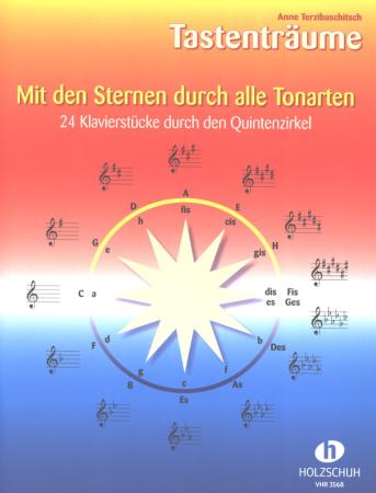 Mit den Sternen durch alle Tonarten, Anne Terzibaschitsch, Klavier, Spielheft, Soloband, Lehrbuch, Quintenzirkel, Originalkompositionen, leicht-mittelschwer, Originalmusik, Klavier spielen lernen, Klavier Noten