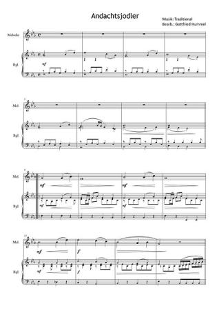 Moments of Silence (Christmas), Gottfried Hummel, Kammermusik-Spielheft, Melodieinstrument (in C hoch und tief, Bb, Es, C (Bass-Schlüssel)), Begleitstimme (Akkordeon oder Klavier), mittelschwer, Kammermusik Noten, Demoseite
