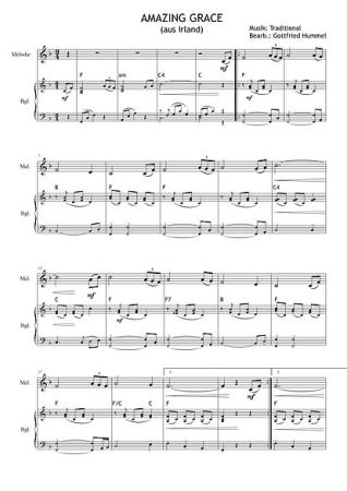 Moments of Silence, Gottfried Hummel, Kammermusik-Spielheft, 2 Melodieinstrument (in C hoch und tief, Bb, Es, C (Bass-Schlüssel)), Begleitstimme (Akkordeon oder Klavier), mittelschwer, Kammermusik Noten, Beispielnoten
