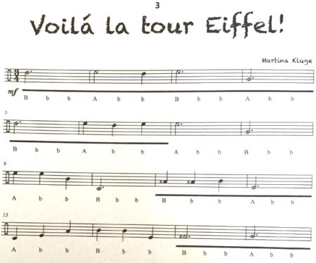 Musette für Steirische Harmonika - Une visite à Paris, Martina Kluge, Steirische Harmonika, Griffschrift, Spielheft, Soloband, leicht-mittelschwer, ​inkl. Audio-Aufnahmen, Musette-Kompositionen, Originalkompositionen, Harmonika Noten, Probeseite