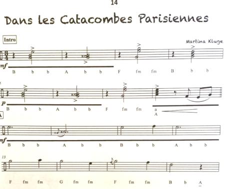 Musette für Steirische Harmonika - Une visite à Paris, Martina Kluge, Steirische Harmonika, Griffschrift, Spielheft, Soloband, leicht-mittelschwer, ​inkl. Audio-Aufnahmen, Musette-Kompositionen, Originalkompositionen, Harmonika Noten, Blick ins Heft