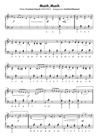 Musik, Musik - das neue Marsch-Album, Gottfried Hummel, Akkordeon-Solo, Standardbass MII, Marschmusik, Spielheft, Soloband, mittelschwer, Akkordeon Noten