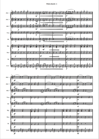 PHÖNIX-Marsch, Josef Strauß, Gottfried Hummel, Akkordeonorchester, Eröffnungsstück, Konzertopener, mittelschwer, Easy-Stimme, Akkordeon Noten
