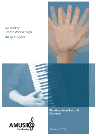 Dizzy Fingers, Zez Confrey, Martina Kluge, Akkordeon-Orchester, Akkordeonsolo mit Orchester, mittelschwer, Akkordeon Noten
