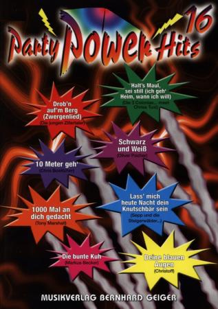 Party Power Hits 16, Songbook, Akkordeon-Solo, Standardbass MII, Klavier, Keyboard, Gitarre, Gesang, Partysongs, Partyhits, Fetenhits, Partykracher, Spielheft, Soloband, mittelschwer, mit Liedtexten, mit 2 Bläserstimmen erhältlich, Akkordeon Noten, U-Muck
