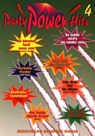 Party Power Hits 4, Songbook, Akkordeon-Solo, Standardbass MII, Klavier, Keyboard, Gitarre, Gesang, Partysongs, Partyhits, Fetenhits, Partykracher, Spielheft, Soloband, mittelschwer, mit Liedtexten, mit 2 Bläserstimmen erhältlich, Akkordeon Noten, Cover
