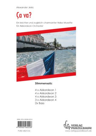 Ça va?, Alexander Jekic, Akkordeon-Orchester, Akkordeon-Schülerorchester, Akkordeon-Kinderorchester, Valse Musette, Musettewalzer, sehr leicht-leicht, Originalkomposition, Originalmusik, Akkordeon Noten, Stimmensatzdeckblatt