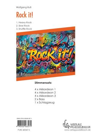 Preview: Rock It!, Wolfgang Ruß, Akkordeon-Orchester, Akkordeon-Ensemble, kleine Besetzung, Spielgruppe, Heavy-Rock, Slow-Rock, Shuffle-Rock, leicht-mittelschwer, Akkordeon Noten, Stimmensatzdeckblatt