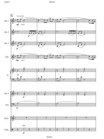 Rêverie, Träumerei, Hans-Günther Kölz, Akkordeon-Orchester, Akkordeon-Ensemble, mittelschwer, Originalkomposition, Originalmusik, Akkordeon Noten, Notenbeispiel