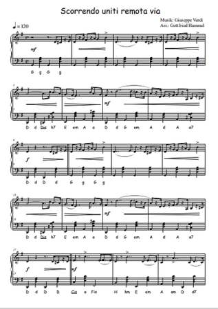 Rigoletto, Giuseppe Verdi, Gottfried Hummel, Akkordeon-Solo, Standardbass MII, Spielheft, Soloband, Oper, mittelschwer, Akkordeon Noten