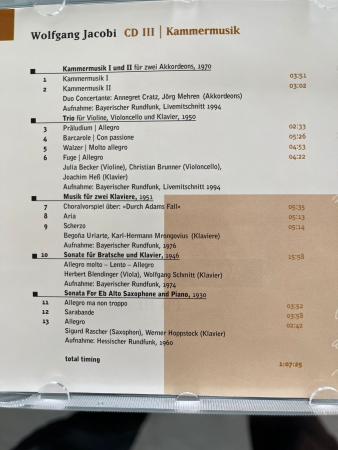 CD-Box Wolfgang Jacobi. Tonkünstler 1894 – 1972, Orchestermusik, Solowerken, Kammermusik, Vokalmusik, Einblick