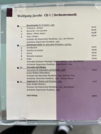 CD-Box Wolfgang Jacobi. Tonkünstler 1894 – 1972, Orchestermusik, Solowerken, Kammermusik, Vokalmusik, was ist drauf
