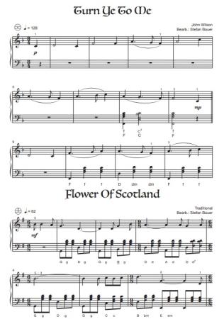 Scottish Songs, Stefan Bauer, Akkordeon Solo, Standardbass MII, ​Spielheft, Soloband, mittelschwer, Schottland, Highlands, Lowlands, Akkordeon Noten, Probeseite