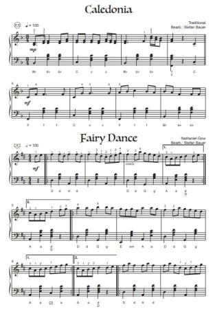 Scottish Songs, Stefan Bauer, Akkordeon Solo, Standardbass MII, ​Spielheft, Soloband, mittelschwer, Schottland, Highlands, Lowlands, Akkordeon Noten, Beispielseite