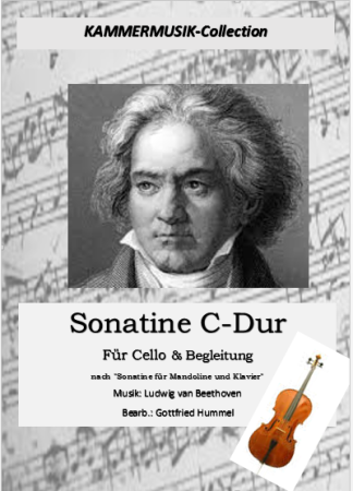 Sonatine C-Dur, Ludwig van Beethoven, Gottfried Hummel, Kammermusik-Spielheft, Cello, Begleitung, Akkordeon, Klavier, Spielstück, leicht-mittelschwer, Kammermusik-Arrangement, Kammermusik Noten, Cover