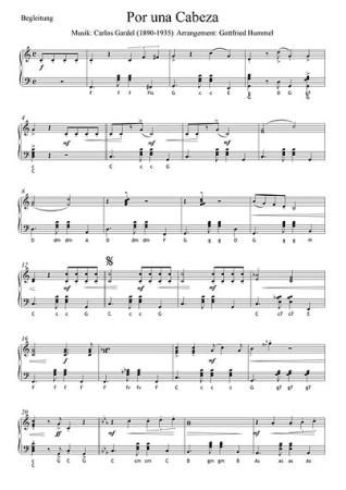 Streetlife live! Por una cabeza (Tango), Carlos Gardel, Gottfried Hummel, Kammermusik-Spielheft, 2 Melodieinstrumente (in C hoch & tief, Bb, Es, C (Bass-Schlüssel)), Begleitstimme (Akkordeon oder Klavier), Bass, Spielstück, Filmmusik, Straßenmusik, Konzer