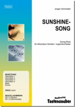 Sunshine-Song, Jürgen Schmieder, Akkordeonorchester, ​Schülerochester, Jugendorchester, Swing-Rock, Gute-Laune-Nummer, leicht, Originalmusik, Originalkomposition, Akkordeon Noten