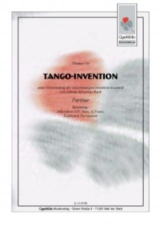 Tango Invention, Johann Sebastian Bach, Thomas Ott, Tango Nuevo, Akkordeon-Orchester, mittelschwer, zweistimmige Invention in a-moll, Akkordeon Noten