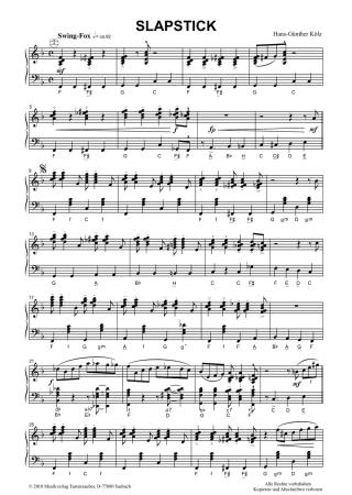 Slapstick, Hans-Günther Kölz, Swing-Fox, Akkordeon-Solo, Einzelausgabe, Standardbass MII, mittelschwer, Akkordeon Noten